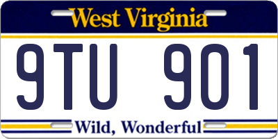 WV license plate 9TU901