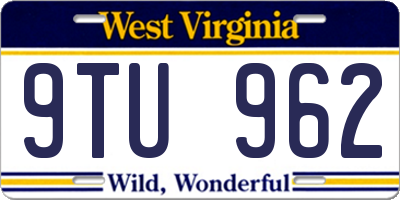 WV license plate 9TU962