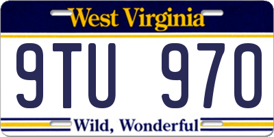 WV license plate 9TU970