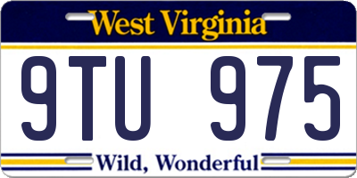 WV license plate 9TU975