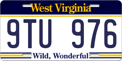 WV license plate 9TU976