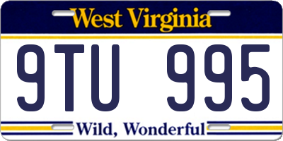 WV license plate 9TU995