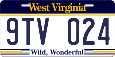 WV license plate 9TV024
