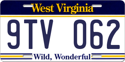 WV license plate 9TV062