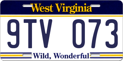 WV license plate 9TV073