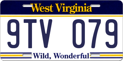 WV license plate 9TV079