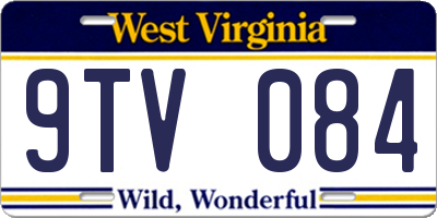 WV license plate 9TV084
