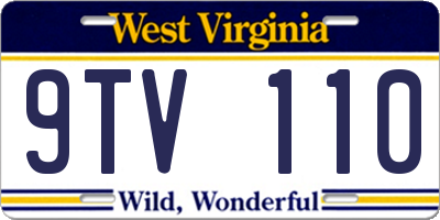 WV license plate 9TV110