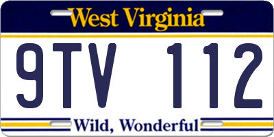 WV license plate 9TV112