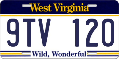 WV license plate 9TV120