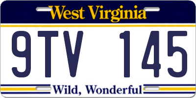 WV license plate 9TV145