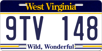 WV license plate 9TV148