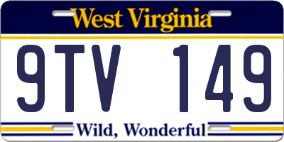 WV license plate 9TV149