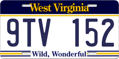 WV license plate 9TV152