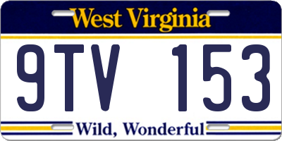WV license plate 9TV153