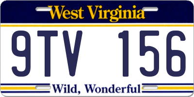 WV license plate 9TV156