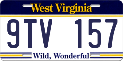 WV license plate 9TV157