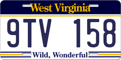 WV license plate 9TV158