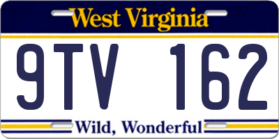 WV license plate 9TV162
