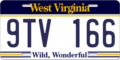 WV license plate 9TV166
