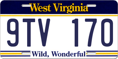 WV license plate 9TV170