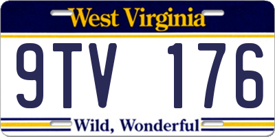 WV license plate 9TV176
