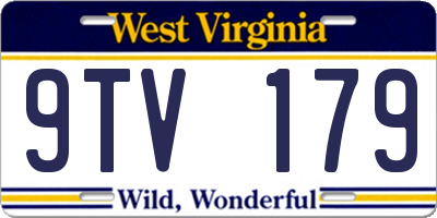 WV license plate 9TV179