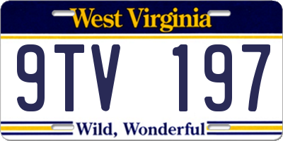 WV license plate 9TV197