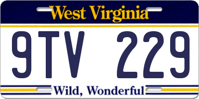 WV license plate 9TV229