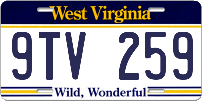 WV license plate 9TV259