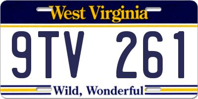 WV license plate 9TV261