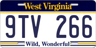 WV license plate 9TV266