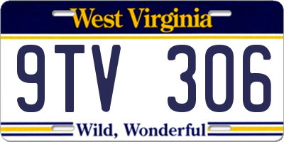 WV license plate 9TV306