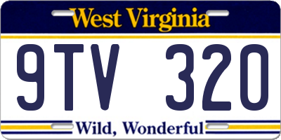 WV license plate 9TV320