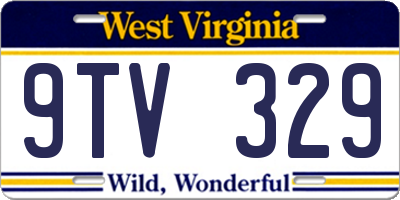 WV license plate 9TV329