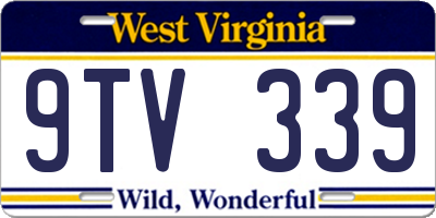 WV license plate 9TV339