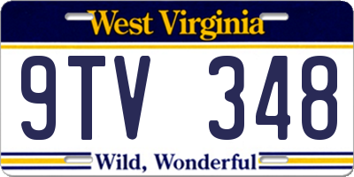 WV license plate 9TV348