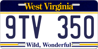 WV license plate 9TV350