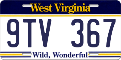 WV license plate 9TV367