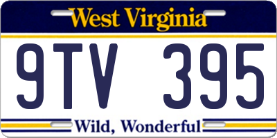 WV license plate 9TV395
