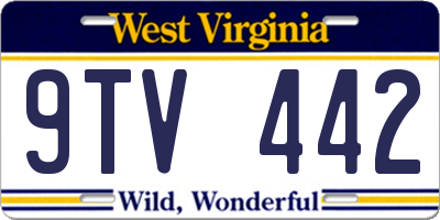 WV license plate 9TV442