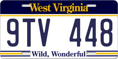 WV license plate 9TV448