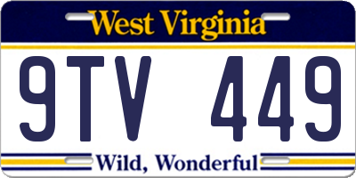 WV license plate 9TV449
