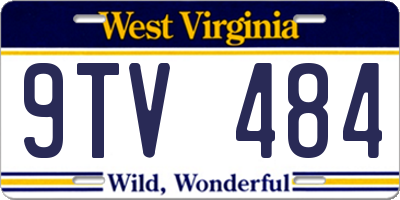 WV license plate 9TV484