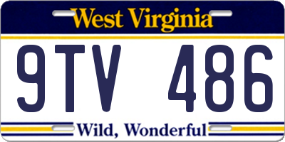 WV license plate 9TV486
