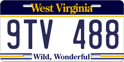 WV license plate 9TV488