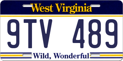WV license plate 9TV489