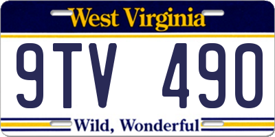 WV license plate 9TV490