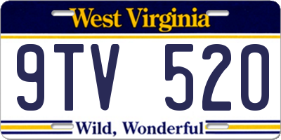 WV license plate 9TV520