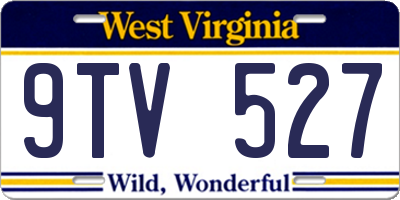 WV license plate 9TV527